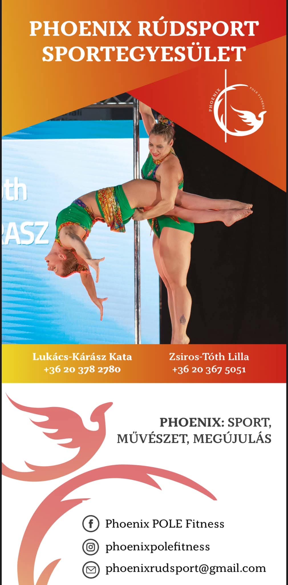 Phoenix Pole Fitness — versenyzői páros bemutató a rúdon